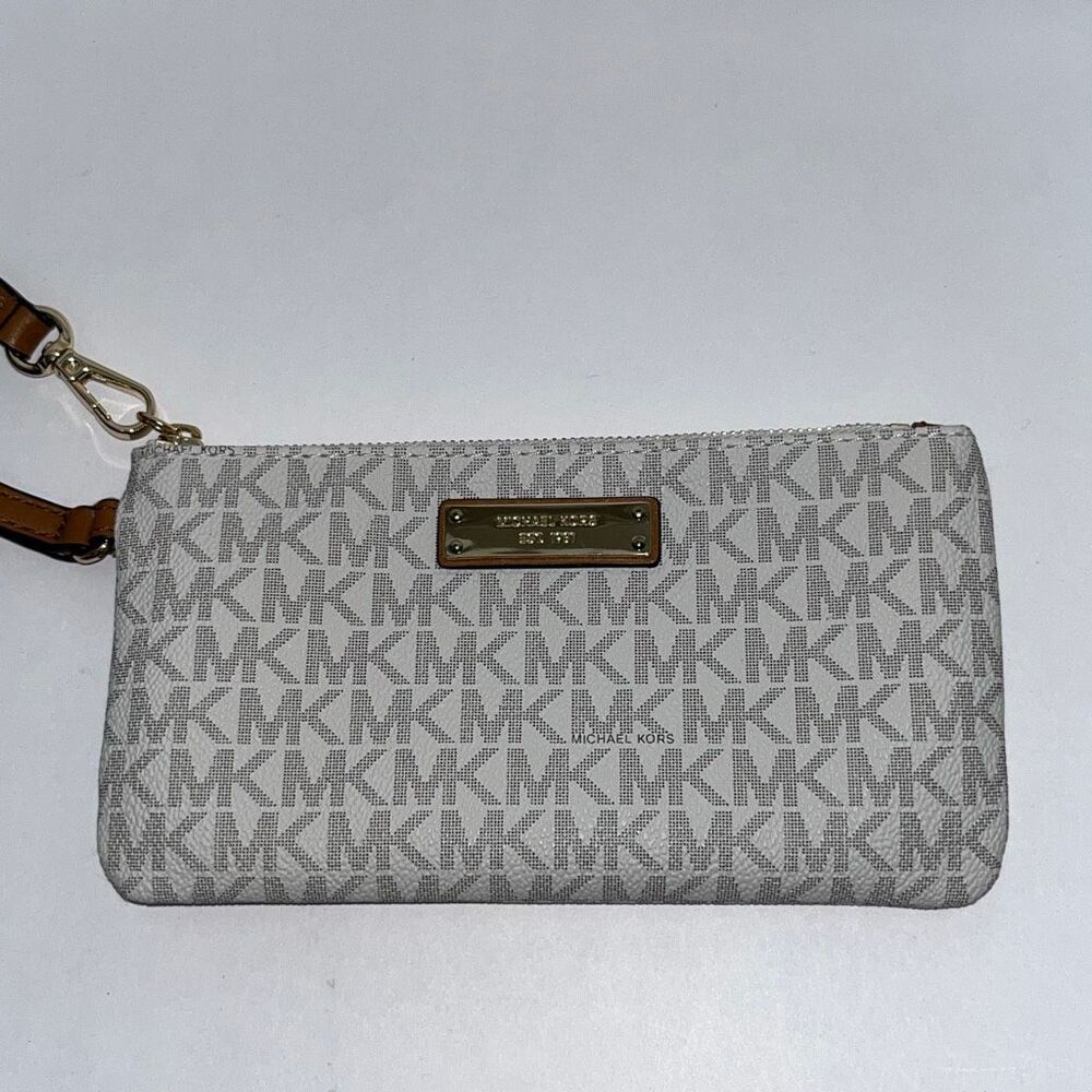 Michael Kors Women's Multicolor Jet Set Travel Signature Logo‎ Wristlet Handbag